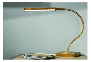LAMPADA DA SCRIVANIA IN OTTONE INVECCHIATO BRACCIO FLESSIBILE MADE IN ITALY DELLA IMAS