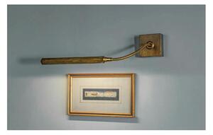 LAMPADA DA PARETE DA SPECCHIO IN OTTONE INVECCHIATO CON BRACCIO FLESSIBILE MADE IN ITALY