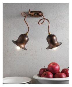 APPLIQUE 2 LUCI IN OTTONE INVECCHIATO E RAME PRODOTTO IN ITALIA DALLA IMAS