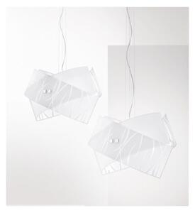 AGNESE SM SOSPENSIONE MODERNA IN VETRO BIANCO SERIGRAFATO DELLA GEA LUCE
