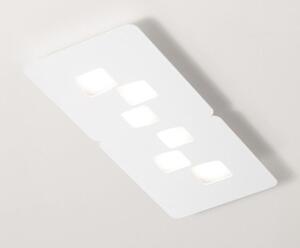 BILBAO PM PLAFONIERA RETTANGOLARE 6 LUCI MODERNA ATTACCO GX53 2 COLORI DELLA GEA LUCE