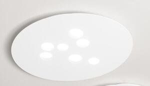 LUNA PG LAMPADA DA SOFFITTO MODERNA 7 LUCI ATTACCO GX53 BIANCA O TORTORA DELLA GEA LUCE