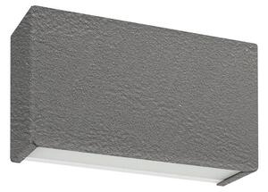 BOX W2 APPLIQUE LED 10W BIEMISSIONE LUNGH 14CM FINITURA CEMENTO LUCE 2700K-3000K-4000K