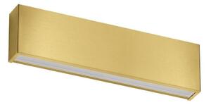 BOX W2 APPLIQUE BIEMISSIONE MODERNA LED 19W LUNGH 32CM RAME O OTTONE SPAZZOLATO LUCE 2700K-3000K