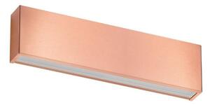 BOX W1 APPLIQUE MONOEMISSIONE MODERNA LED 14W LUNGH.32CM RAME O OTTONE SPAZZOLATO LUCE 2700K-3000K