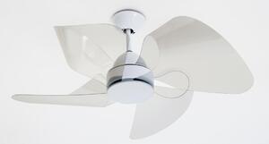 SOFFIO VENTILATORE SENZA LUCE BIANCO O GRIGIO CON PALE TRASPARENTI D100 CON TELECOMANDO INCLUSO