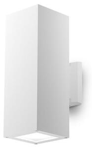 APPLIQUE DA ESTERNO SQUADRATO BI-EMISSIONE IP65 CON LAMPADINE E27 IN 3 COLORI MODERNA ECONONICA