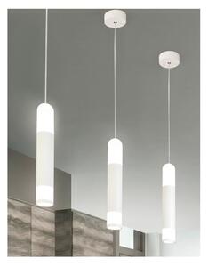DERBY S1 SOSPENSIONE SINGOLA BIANCA BIEMISSIONE LED 10W MODERNA ECONOMICA