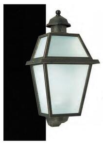 50610 APPLIQUE A LANTERNA DA ESTERNO IP44 NERA O ANTRACITE DIFFUSORE IN VETRO MADE IN ITALY