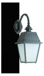 91210 LANTERNA CLASSICA A PARETE PER ESTERNI IP23 ANTRACITE O NERA DIFFUSORE IN VETRO MADE IN ITALY