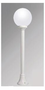 MIZAR GLOBO 25 PALO IN RESINA BIANCA CON SFERA TRASPARENTE FUME' O BIANCO LATTE IP55