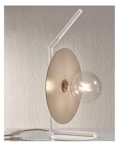 PUB LAMPADA DA TAVOLO MODERNA METALLO BIANCO PIATTO D30 CM 3 COLORI MADE IN ITALY