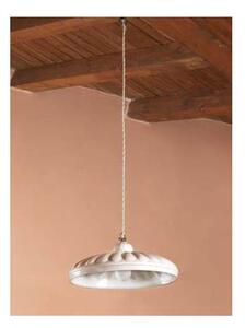 SOSPENSIONE SINGOLA IN TERRACOTTA DECORATA A MANO D30 CM MADE IN ITALY IMAS