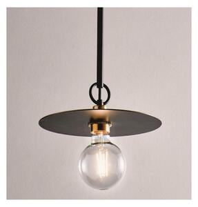 PUB SOSPENSIONE MODERNA IN METALLO NERO CON PIATTO D25 CM MADE IN ITALY