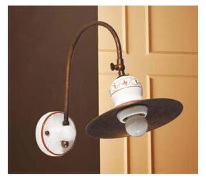 APPLIQUE RUSTICA CON SNODO IN TERRACOTTA E OTTONE MADE IN ITALY DELLA IMAS