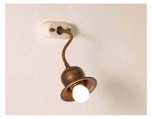 APPLIQUE IN OTTONE INVECCHIATO CON BRACCIO FLESSIBILE MADE IN ITALY DELLA IMAS