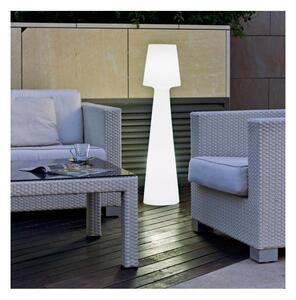 LOLA 110 LAMPADA DA GIARDINO BIANCA RICARICABILE ALTA CM 110 IP65 LED 5W DIMMERABILE MODERNA CON TELECOMANDO