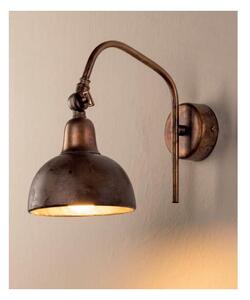 LAMPADA DA PARETE IN OTTONE ANTICATO CON SNODO IN STILE RUSTICO MADE IN ITALY DELLA IMAS