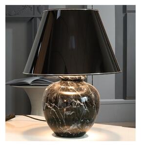 LAMPADA DA TAVOLO IN CERAMICA EFFETTO MARMO CON PARALUME IN PVC MADE IN ITALY RUSTICA DELLA IMAS