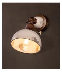 APPLIQUE IN OTTONE E CERAMICA DECORATA A MANO CON SNODO E PULSANTE ON/OFF MADE IN ITALY DELLA IMAS