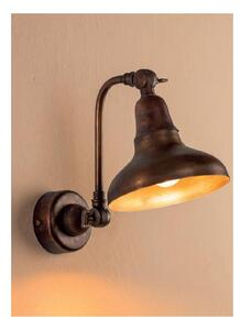 APPLIQUE IN OTTONE ANTICATO PARABOLA CON DOPPIO SNODO STILE RUSTICO MADE IN ITALY DELLA IMAS