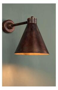 LAMPADA DA PARETE IN OTTONE ANTICATO CON DIFFUSORE CONICO IN STILE RUSTICO MADE IN ITALY DELLA IMAS