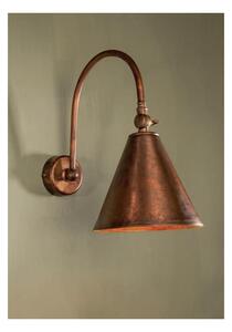 LAMPADA DA PARETE IN OTTONE ANTICATO CON SNODO IN STILE RUSTICO MADE IN ITALY DELLA IMAS