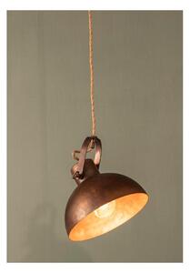 SOSPENSIONE SINGOLA IN OTTONE CON LUCE ORIENTABILE D20 CM STILE RUSTICO MADE IN ITALY DELLA IMAS