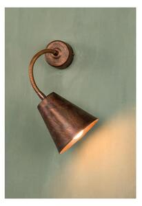 APPLIQUE RUSTICA IN OTTONE ANTICATO CON BRACCIO FLESSIBILE MADE IN ITALY DELLA IMAS