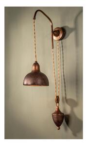 APPLIQUE SALISCENDI IN OTTONE INVECCHIATO E CERAMICA STILE RUSTICO MADE IN ITALY DELLA IMAS
