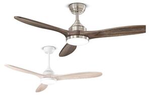 TRIADE VENTILATORE 3 PALE D130 CM LUCE LED 18W CCT 3000-4000-6000K 2 COLORI TELECOMANDO INCLUSO