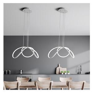 DIZZY SOSPENSIONE MODERNA 3 MISURE LED INTEGRATO DIMMERABILE METALLO COLORE BIANCO