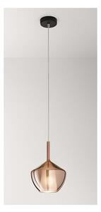 8250 RAIN SOSPENSIONE SINGOLA MODERNA BASE NERA CON DIFFUSORE IN VETRO D20 CM IN 5 COLORI