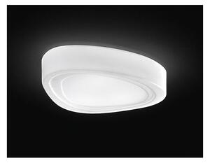 MOU PLAFONIERA ASTRATTA IN VETRO BIANCO 2 MISURE DESIGN MODERNO LAMPADINE ATTACCO E27