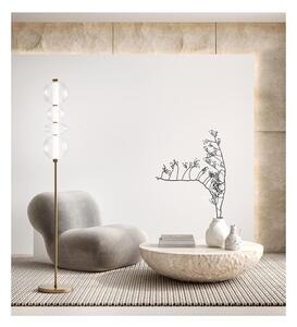 8166 BUBBLES PIANTANA ALLUMINIO ORO CON VETRI TRASPARENTI LED 36W LUCE 3000K DESIGN MODERNO