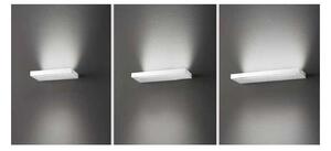 BED APPLIQUE MENSOLA 3 MISURE ALLUMINIO BIANCO LED INTEGRATO LUCE 3000K BIEMISSIONE LUCE MODERNA