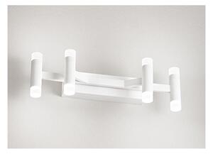 CANDLES APPLIQUE 4 LUCI MODERNA IN ALLUMINIO ORO O BIANCO LED 24W LUCE 3000K DIMMERABILE BIEMISSIONE