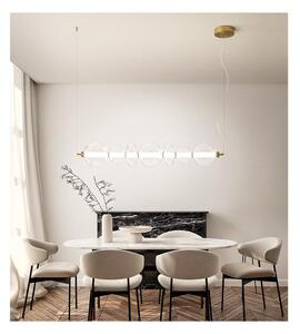 8164 BUBBLES SOSPENSIONE ORO CON VETRI TRASPARENTI LED 50W LUCE 3000K MONTAGGIO VERTICALE O ORIZZONTALE