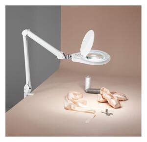 CLOSE LAMPADA DA TAVOLO CON MORSETTO, LENTE D'INGRANDIMENTO, ORIENTABILE LED 12W LUCE 3000K DIMMERABILE