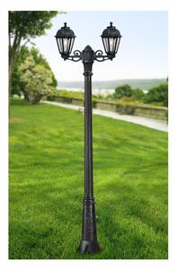 GIGI BISSO SABA LAMPIONE 2 LUCI H210 CM IP55 IN RESINA BIANCA O NERA ANTI SALSEDINE CLASSICO