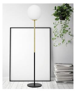 JUGEN PIANTANA MODERNA ORO CON SFERA IN VETRO BIANCO LATTE MODERNA LAMPADINA E27