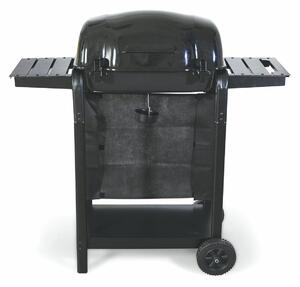 Barbecue a gas 2 bruciatori coperchio con termometro integrato struttura in metallo con ruote