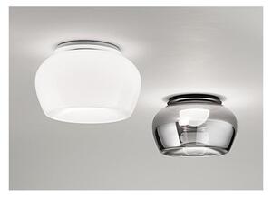 KAVE PLAFONIERA IN VETRO BIANCO O FUME D38 CM LED 20W LUCE 3000K DIMMERABILE DESIGN MODERNO