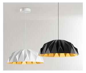 PRISMA LAMPADARIO D56 CM LED 20W LUCE 3000K IN ACRILICO BIANCO O NERO CON INTERNO ORO DESIGN MODERNO