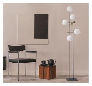 LINGOTTO PIANTANA MODERNA 5 LUCI METALLO NERO - ORO CON DIFFUSORI IN VETRO LAMPADINE ATTACCO G9