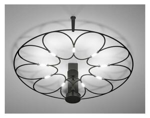 LAFRA PLAFONIERA CIRCOLARE 3 MISURE LED INTEGRATO LUCE 2700-3000K NERA O CROMO MODERNA