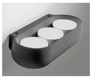 MYSIA 3 APPLIQUE 3 LUCI IN GESSO BIANCO O GRIGIO TONDEGGIANTE LAMPADINE ATTACCO GX53 MODERNA