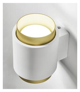SYME APPLIQUE ROTONDA IN GESSO CON CORNICE IN ALLUMINIO DI 4 COLORI BIEMISSIONE LAMPADINA ATTACCO GX53