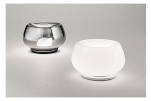 KAVE LAMPADA DA TAVOLO IN VETRO BIANCO O FUME D22 CM LED 12W LUCE 3000K TOUCH DIMMER DESIGN MODERNO