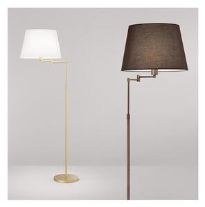 CRANE PIANTANA H145 CM CON BRACCIO ORIENTABILE ORO O MARRONE PARALUME IN TESSUTO LAMPADINA ATTACCO E27